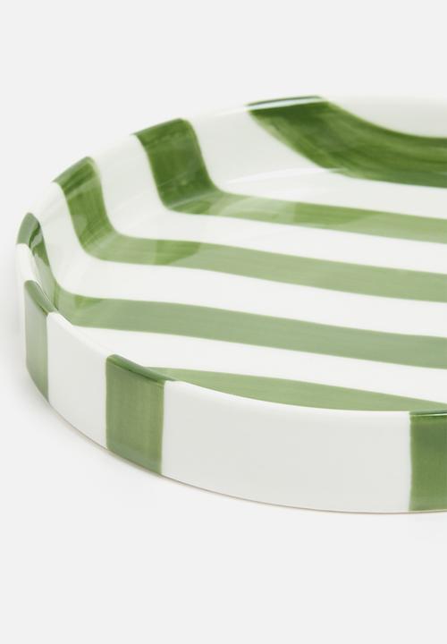 Nicolson Russell - Striped cup & Saucer - Green
