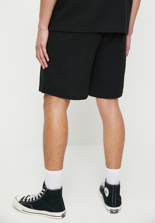 FILA - Caleb waffle shorts - black