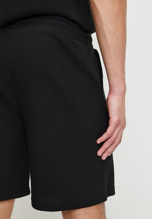 FILA - Caleb waffle shorts - black
