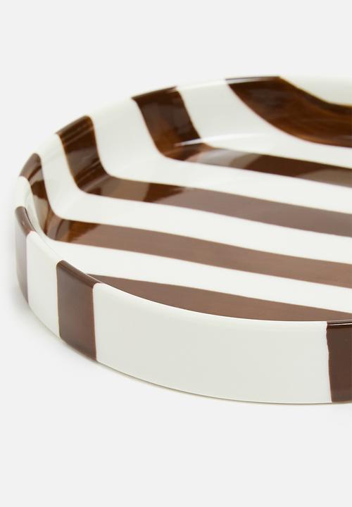 Nicolson Russell - Striped cup & Saucer - Rust