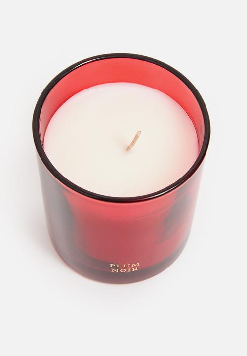 H&M - 2-pack scented candles - dark red/smoky wood