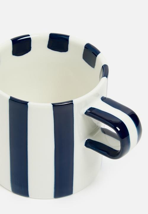 Nicolson Russell - Striped cup & Saucer - Blue