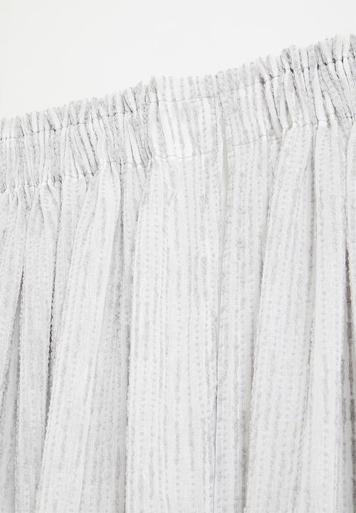 Sixth Floor - Tufted Stripe Taped Curtain - Grey