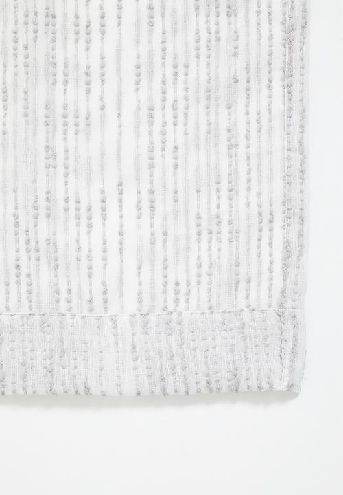 Sixth Floor - Tufted Stripe Taped Curtain - Grey