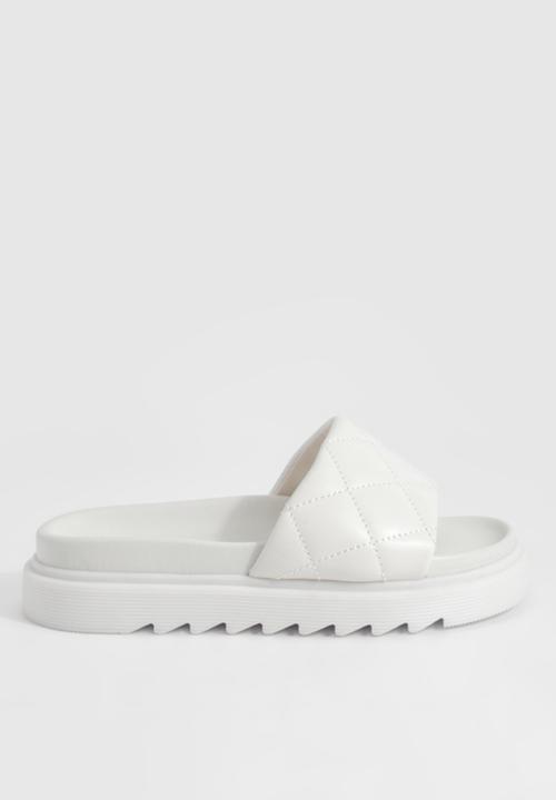boohoo - Quilted Chunky Sliders