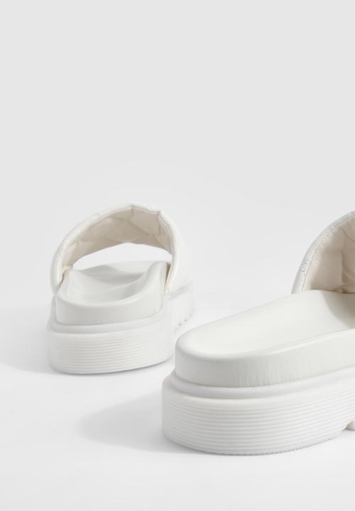 boohoo - Quilted Chunky Sliders