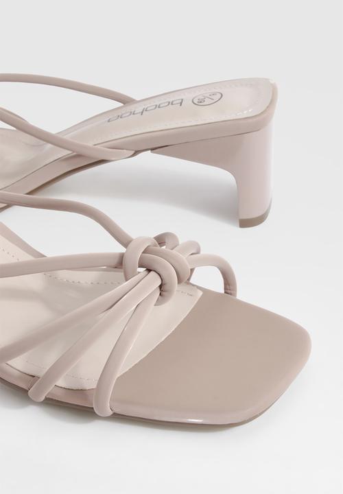 boohoo - Knot Detail Flat Heeled Mules