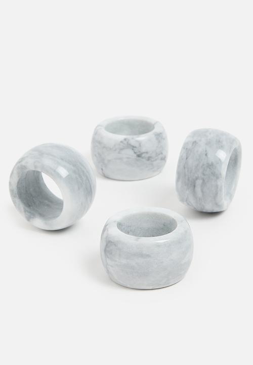 Nicolson Russell - Marble Napkin Rings 4pce