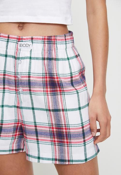 Cotton On - Flannel Boyfriend Boxer Short - Multi