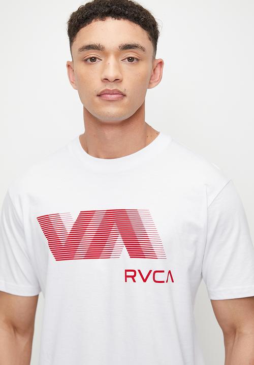 RVCA - Va Rvca Blur Short sleeve Red Logo - White