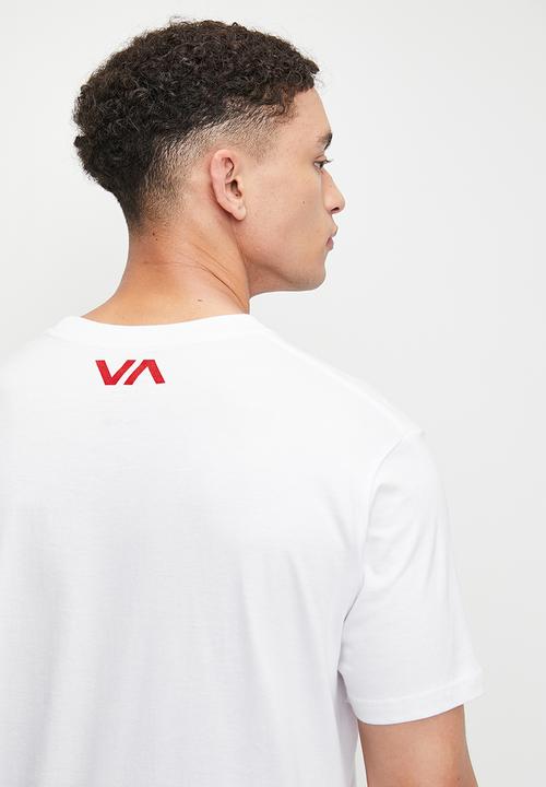 RVCA - Va Rvca Blur Short sleeve Red Logo - White