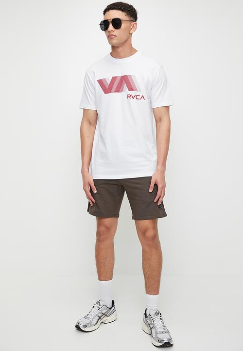 RVCA - Va Rvca Blur Short sleeve Red Logo - White