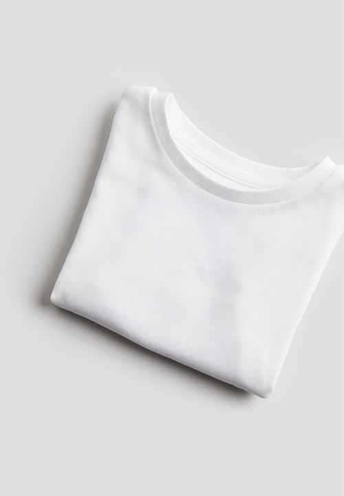 H&M - Cotton jersey top - white