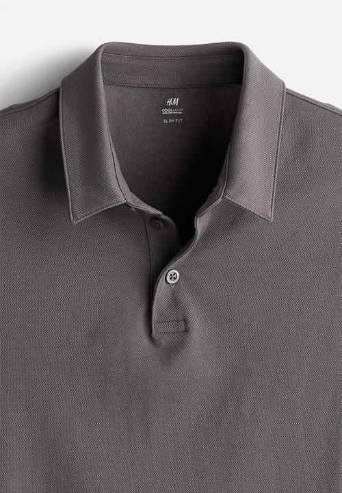 H&M - Coolmax® slim fit polo shirt - dark grey