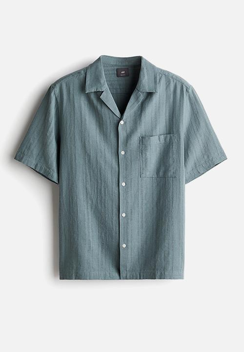 H&M - Regular fit linen-blend resort shirt - turquoise