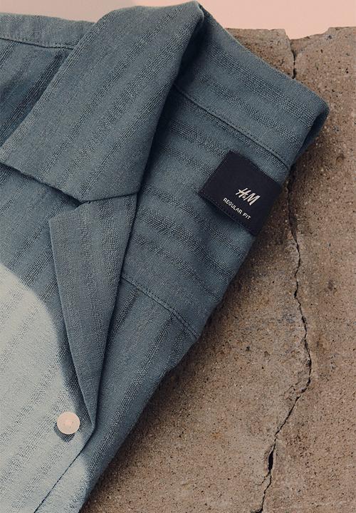H&M - Regular fit linen-blend resort shirt - turquoise