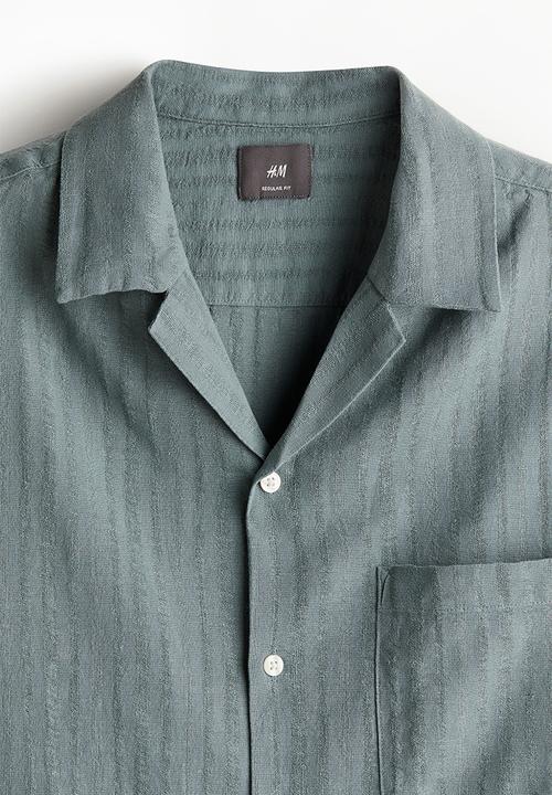 H&M - Regular fit linen-blend resort shirt - turquoise