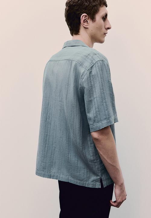 H&M - Regular fit linen-blend resort shirt - turquoise