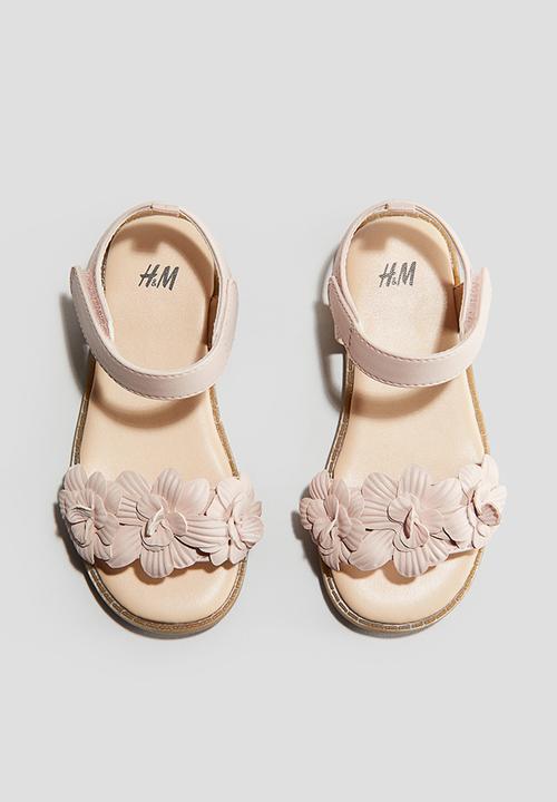 H&M - Appliquéd sandals - powder pink