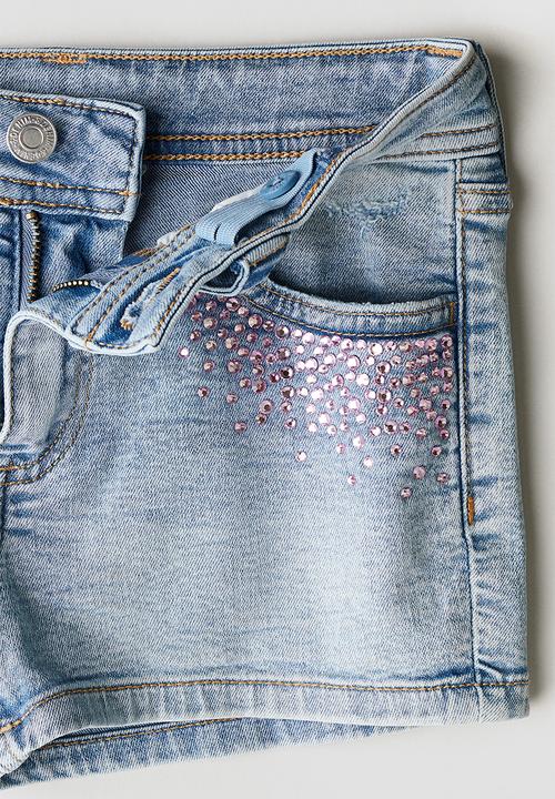 H&M - Denim shorts - light denim blue