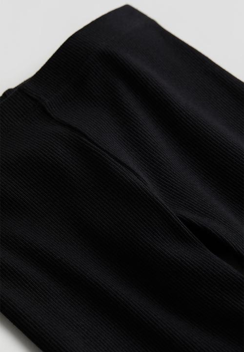 H&M - Ribbed cycling shorts - black
