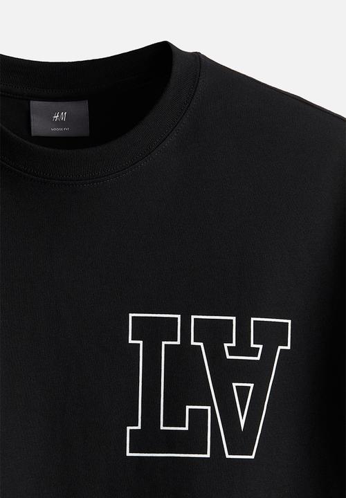 H&M - Loose fit printed t-shirt - black