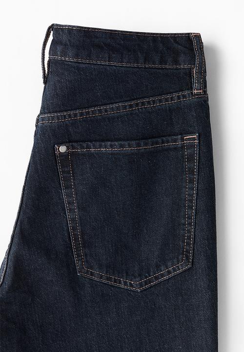 H&M - Curvy fit slim high jeans - dark denim blue