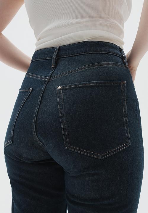H&M - Curvy fit slim high jeans - dark denim blue