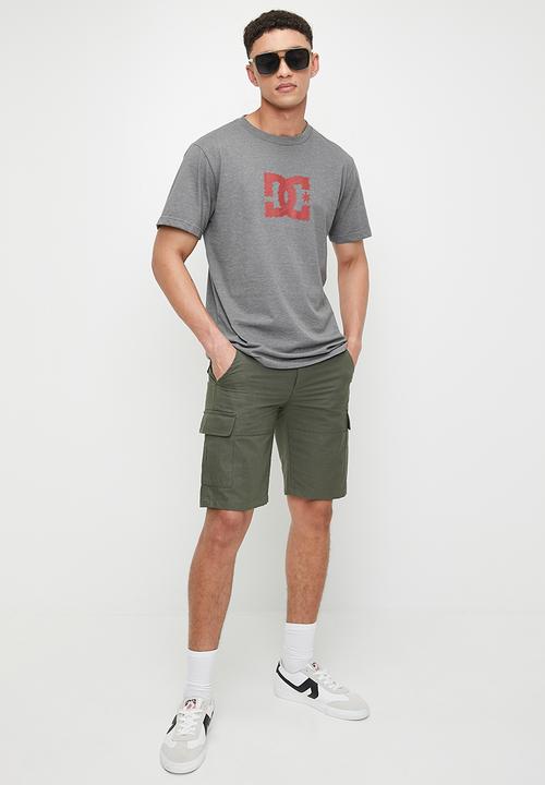 DC - Blue print ss tee - grey heather