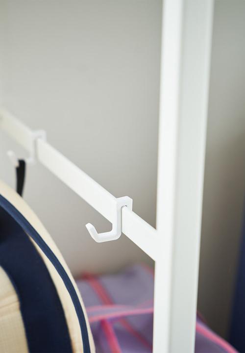 Yamazaki - 2 Tiered semi-closed storage wagon - white