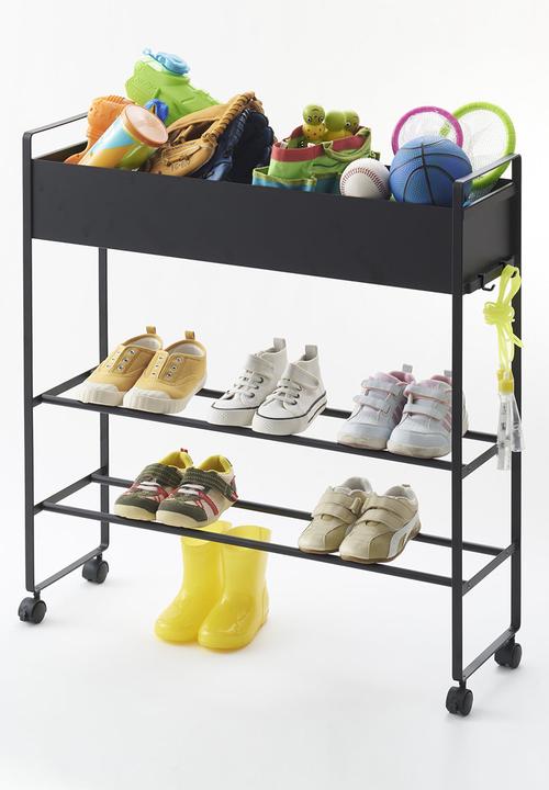 Yamazaki - Cart storage with basket - black