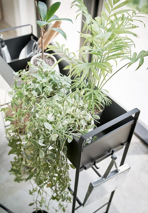 Yamazaki - Cart storage with basket - black