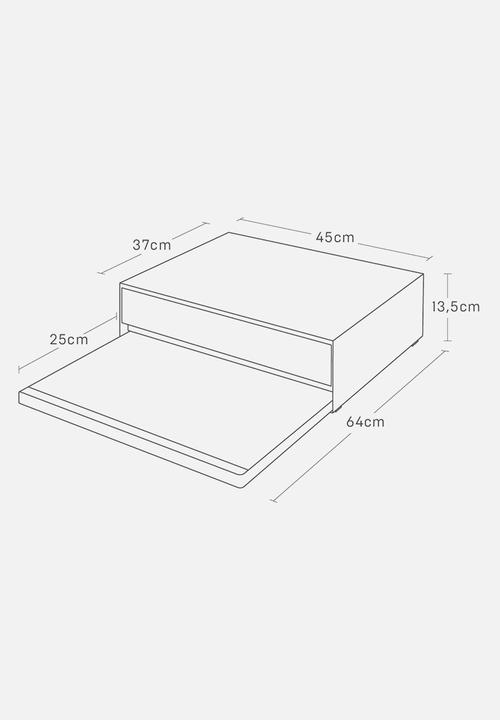 Yamazaki - Sliding counter drawer - white