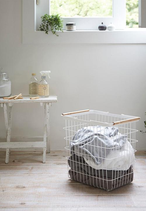 Yamazaki - Tosca medium laundry basket - white