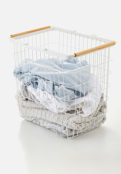Yamazaki - Tosca medium laundry basket - white