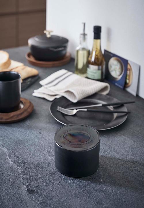 Yamazaki - Small ceramic canister - black