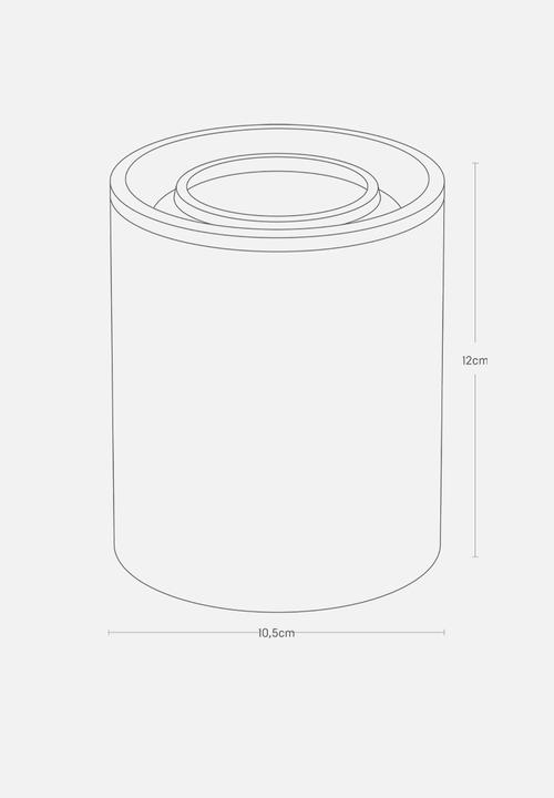Yamazaki - large ceramic canister - white