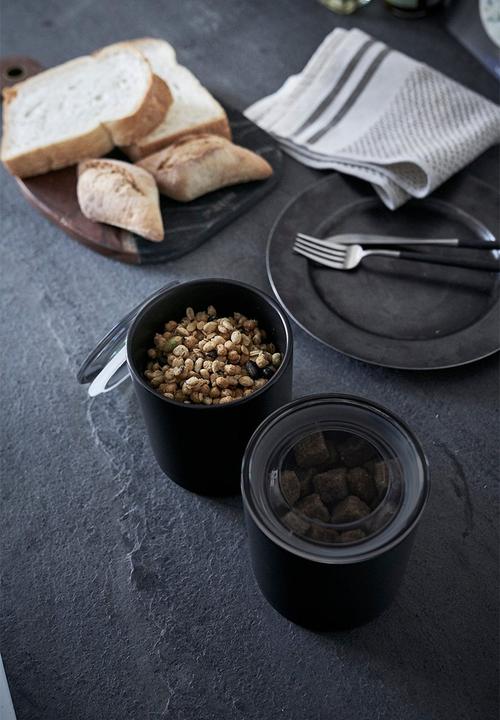 Yamazaki - large ceramic canister - black