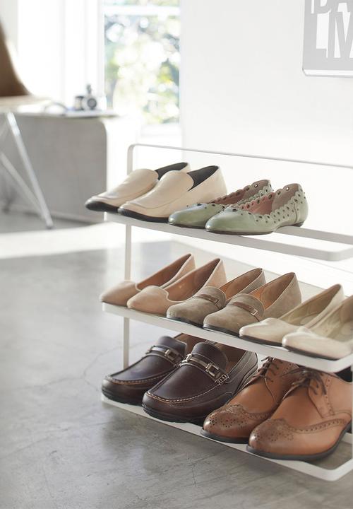 Yamazaki - Tower shoe rack wide - white