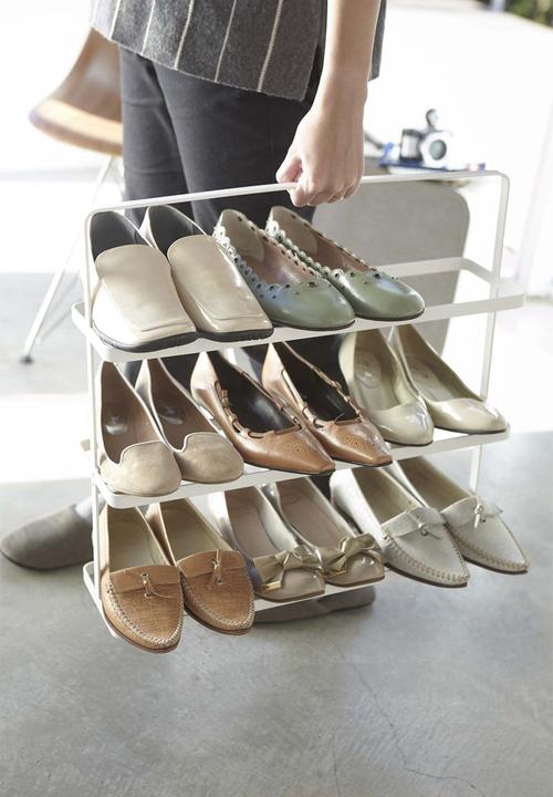 Yamazaki - Tower shoe rack wide - white