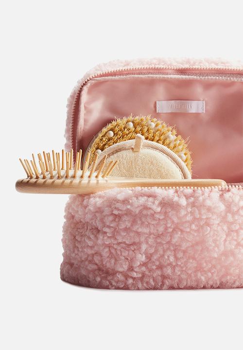 H&M - Two-tiered teddy wash bag - pink