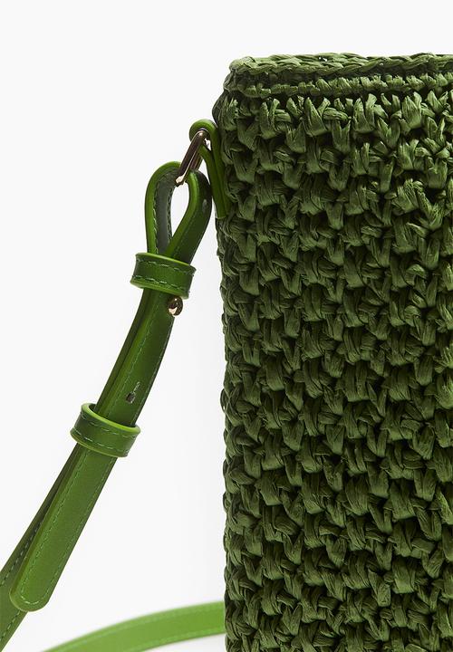 H&M - Straw crossbody bag - green