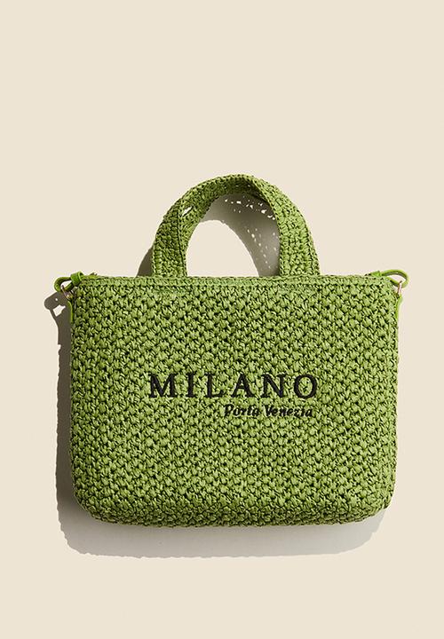 H&M - Straw crossbody bag - green
