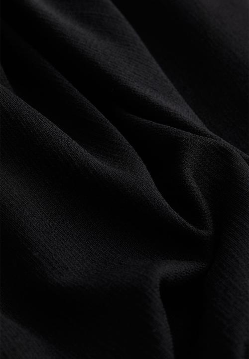 H&M - Textured-knit wrap skirt - black
