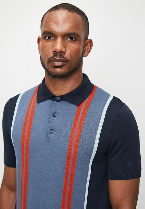 Ben Sherman - Vertical Stripe Polo - Dark Navy