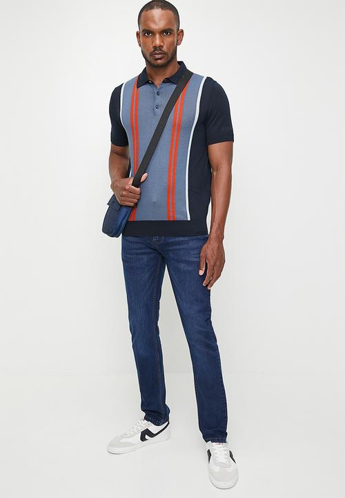 Ben Sherman - Vertical Stripe Polo - Dark Navy