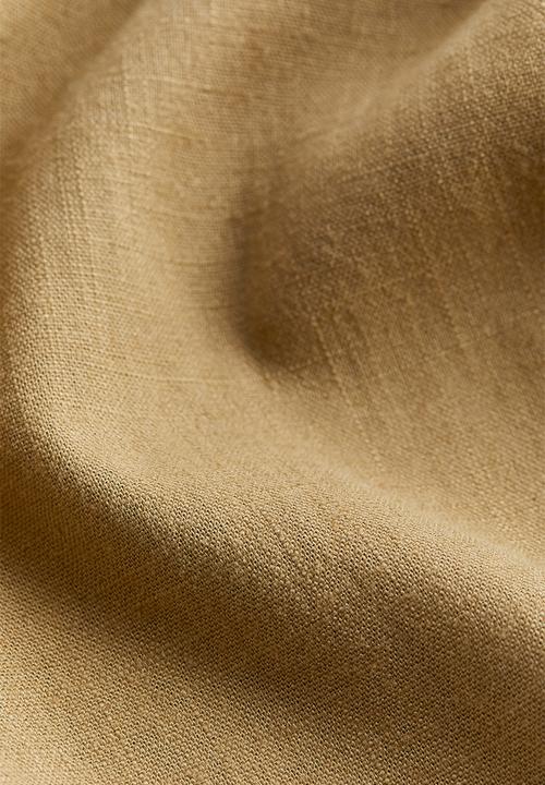 H&M - Linen-blend pull-on trousers - dark beige 
