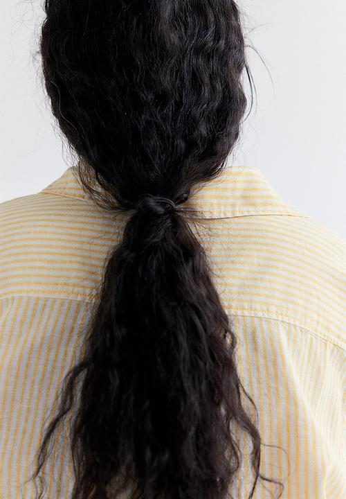 H&M - Linen-blend shirt - yellow striped