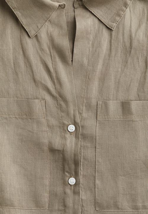H&M - Linen shirt - dark beige