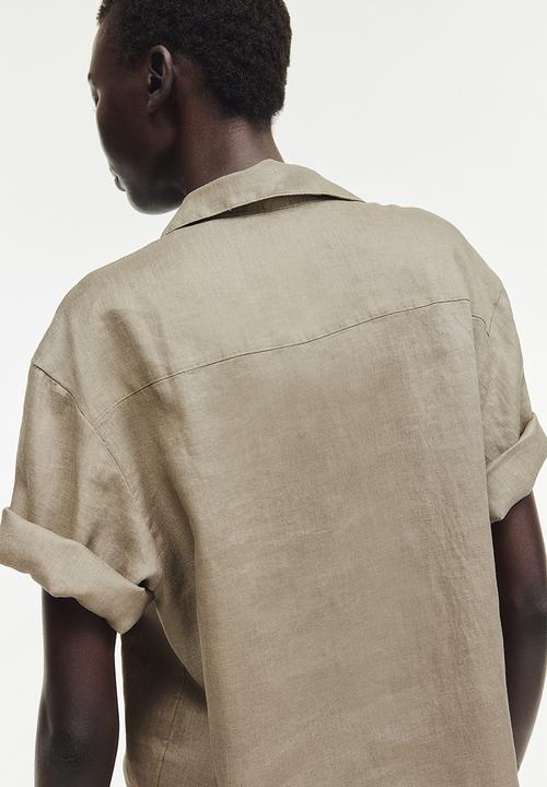 H&M - Linen shirt - dark beige